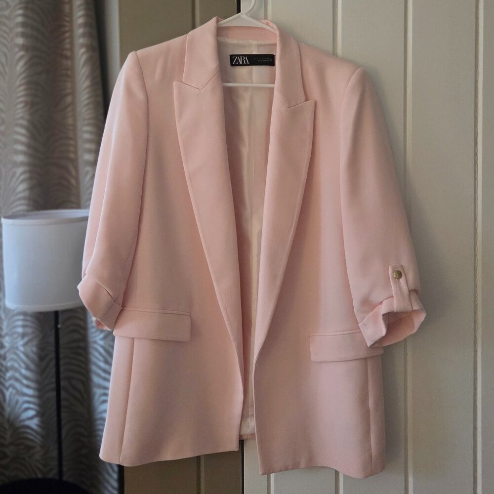 Pink Zara Oversized Blazer